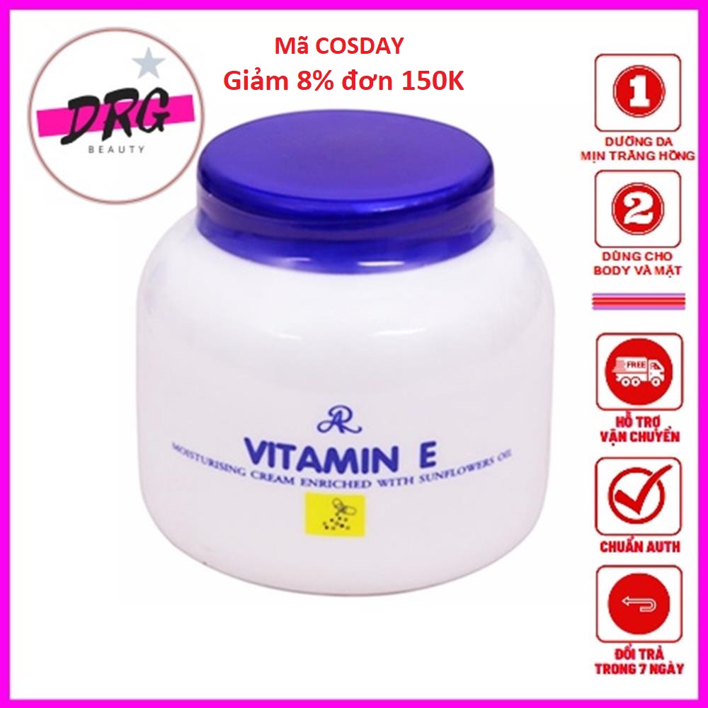 Kem dưỡng ẩm vitamin e Thái lan, kem vitamin e Thái lan nắp xanh chính hãng khối lượng 200g