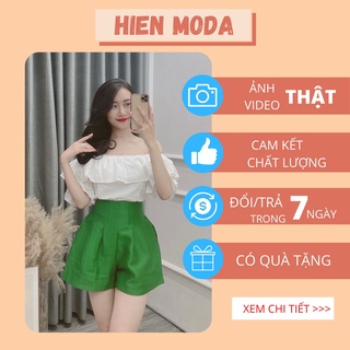 Áo trễ vai croptop bo chun tay loe ,  áo nữ kiểu trễ vai Hàn Quốc