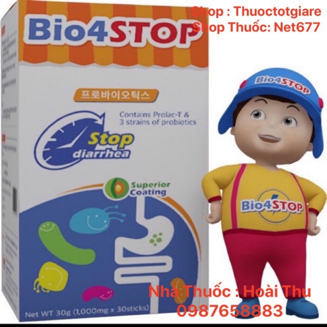 [ Kèm Quà Tặng] Men vi sinh Bio4Stop ( dạng bột) / Hộp 30 gói