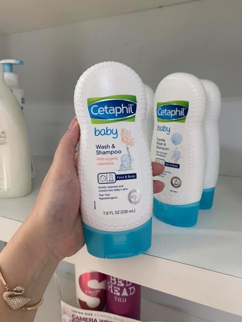 [HÀNG ÚC] Sữa tắm gội cho bé Cetaphil Baby Gentle Wash &amp; Shampoo, loại bỏ rôm sảy viêm da mụn ngứa cho bé, 230ml