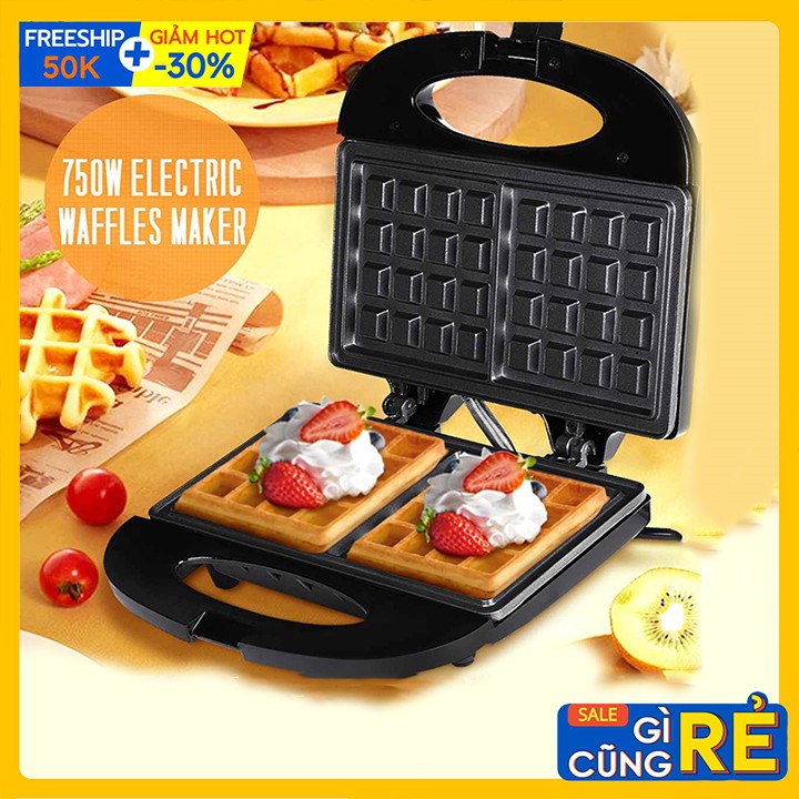 Máy làm bánh Waffle, Nướng bánh kẹp tổ ong khuôn vuông Haeger