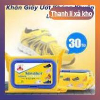 Khăn Giấy Ướt Lau Giày, Vệ Sinh Túi Xách Siêu Sạch, Không Dùng Hóa Chất An Toàn Trên Mọi Chất Liệu, Hộp 30 Tờ