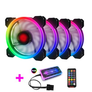 Bộ 4 Quạt Tản Nhiệt, Fan Case Coolmoon V2 Led RGB - Kèm Hub + Remote