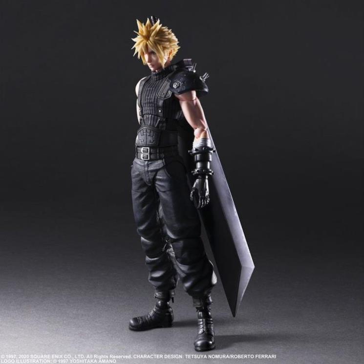 Mô hình Final Fantasy VII Remake Play Arts Kai Cloud Strife Version 2 - Chính Hãng