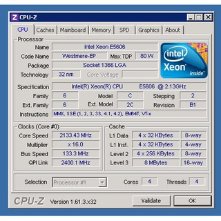 CPU Xeon E5504 E5606 cho main socket 1366 tặng keo tản nhiệt