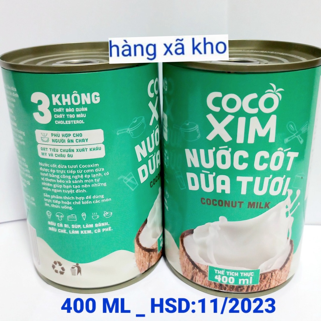Nước cốt dừa tươi Cocoxim 400ml