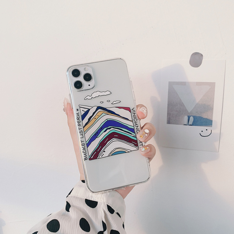 Ốp Điện Thoại Silicon Trong Suốt In Hình Trừu Tượng Cho iPhone 11 Xs Max X Xr 7 / 8plus | BigBuy360 - bigbuy360.vn