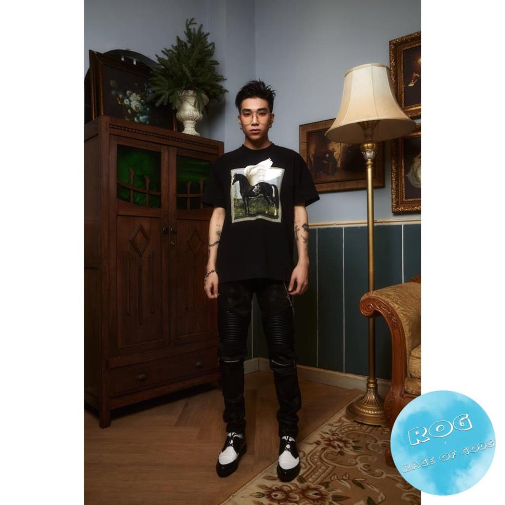 Áo thun tay lỡ MIKENCO Ngựa Streetwears SG , Áo thun unisex nam nữ from rộng oversize chất liệu cotton