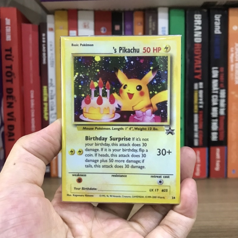 01 Thẻ bài in bất kỳ Pokémon theo yêu cầu chuẩn như thật