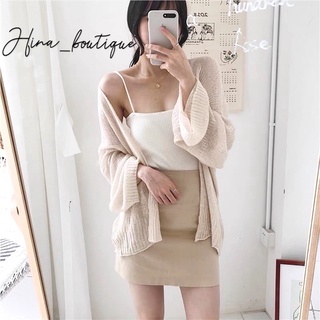 Áo khoác cadigan len mỏng nữ đi biển đi đà lạt thì okela