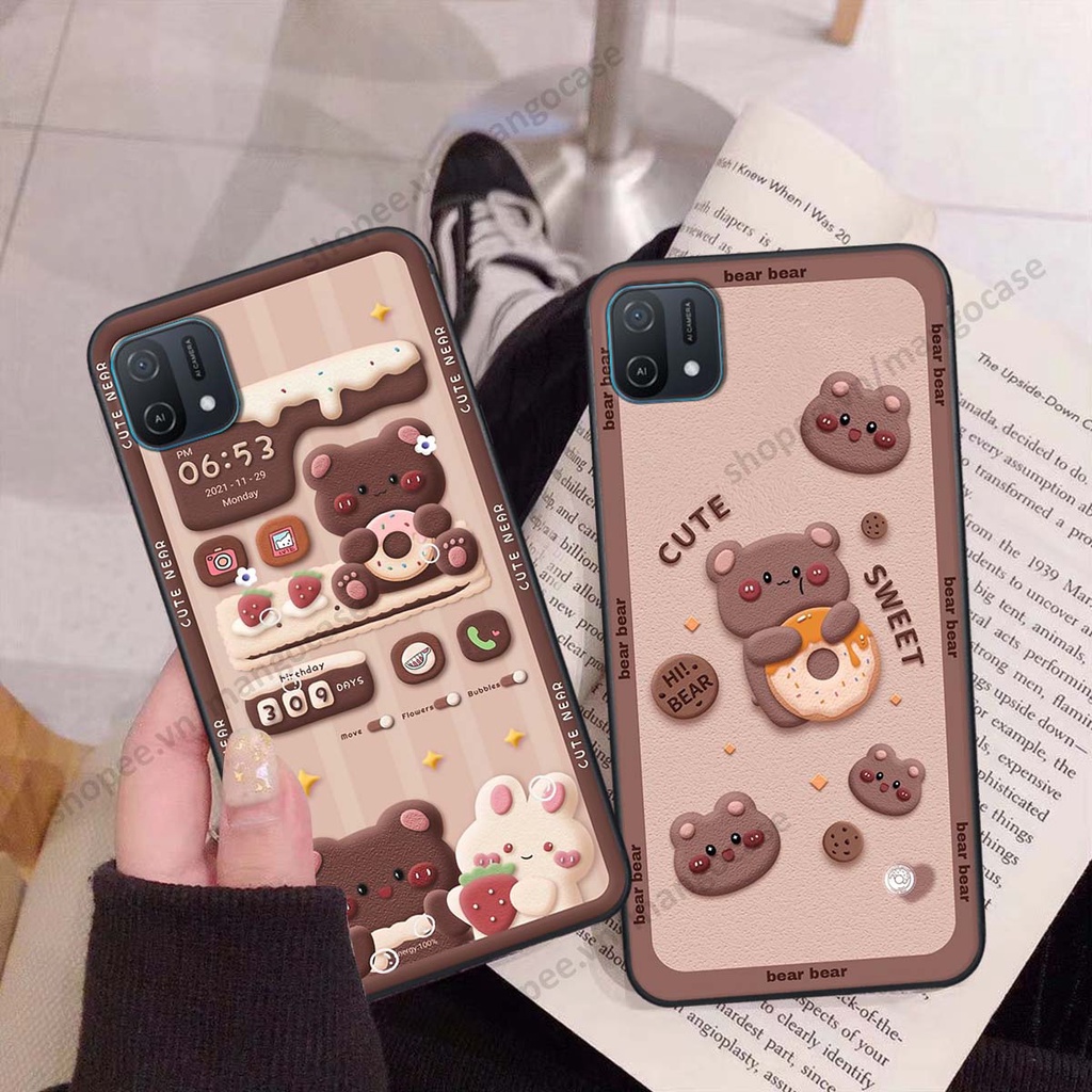 Ốp lưng Oppo A16k hình gấu, thỏ, đồng hồ cute dễ thương