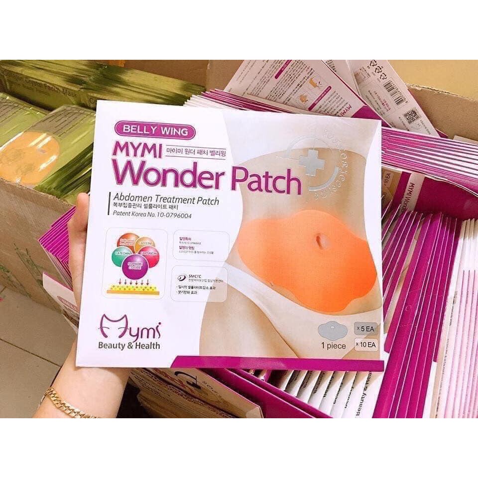 (giá sỉ) HỘP 5 MIẾNG DÁN TAN MỠ BỤNG Mymi Wonder Patch