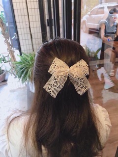 Kẹp tóc nơ ren Hàn quốc