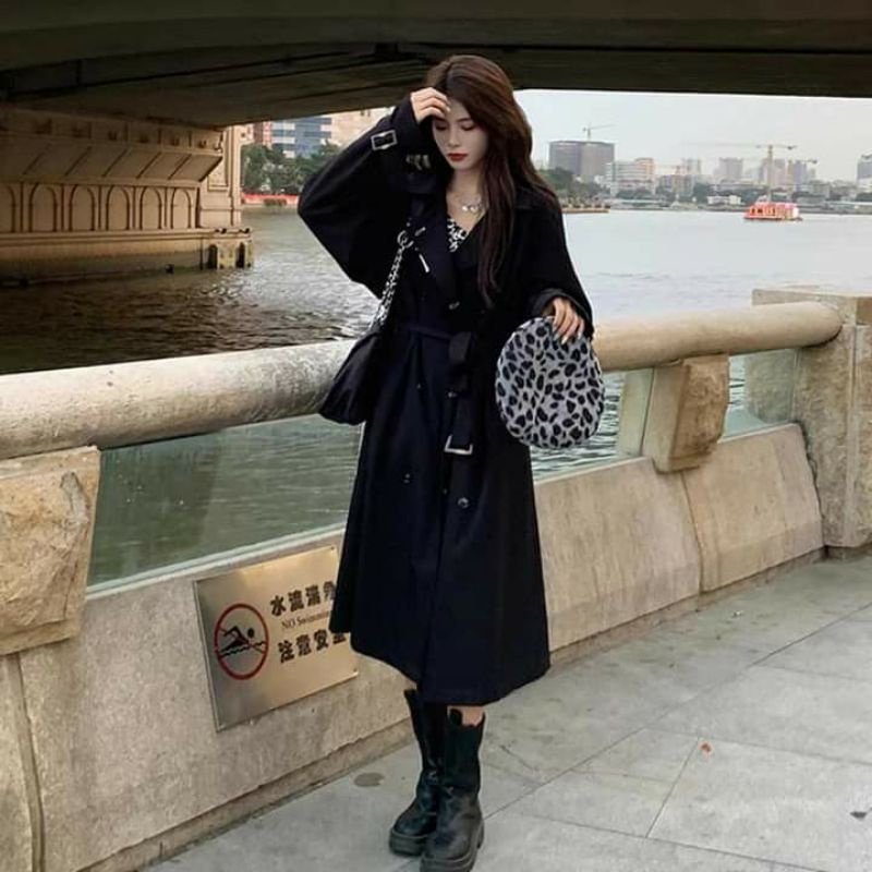 Áo khoác ullzang dáng dài cao cấp  🖤