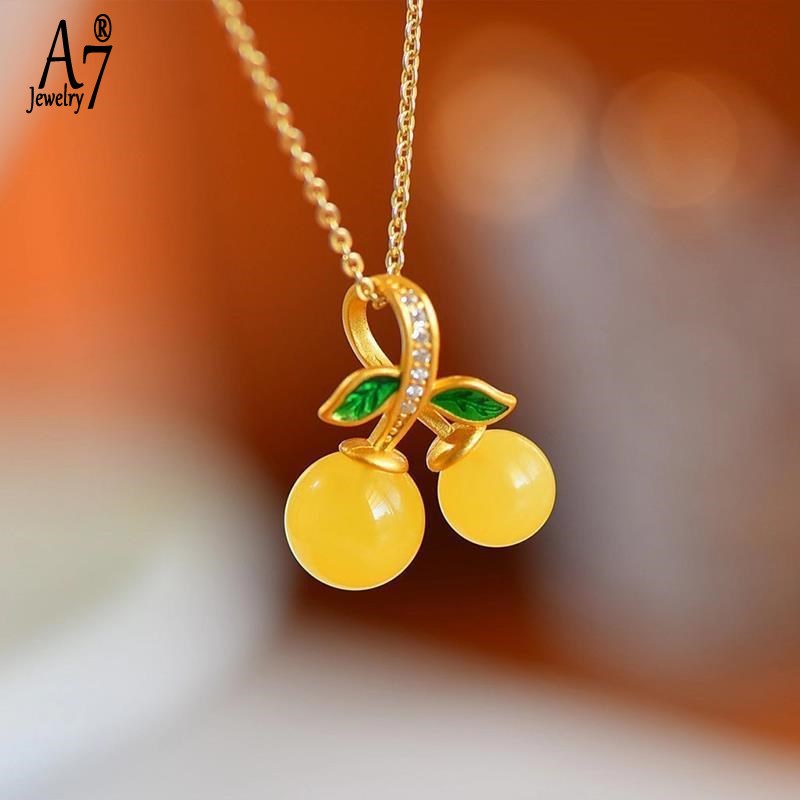 Vòng cổ Mặt Quả Anh Đào Mạ Vàng 18K A7