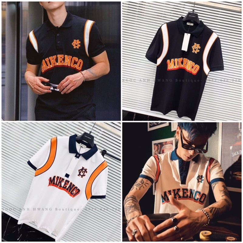 Áo Phông nam nữ MIKENCO vạch vòng - Áo Polo cotton mát