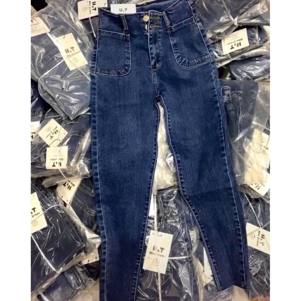 [Mã WASTMAY giảm 15% tối đa 30K đơn 150K] Bán sỉ quần bò cạp cao 2 túi ốp cho nữ mã 24 x | BigBuy360 - bigbuy360.vn