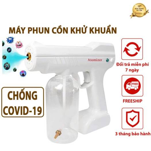 Súng Khử Khuẩn Phun Xịt Khử Trùng Nano Atomizer Chính Hãng, Máy khử khuẩn nano - Diệt khuẩn bằng tia uv
