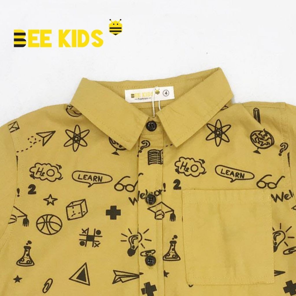 Áo Sơ Mi Bé Trai Bee Kids In Nhiều Hoạ Tiết Chất Cotton Mặc Mùa Hè Thoáng Mát (2-6 Tuổi) 2AC01607CO