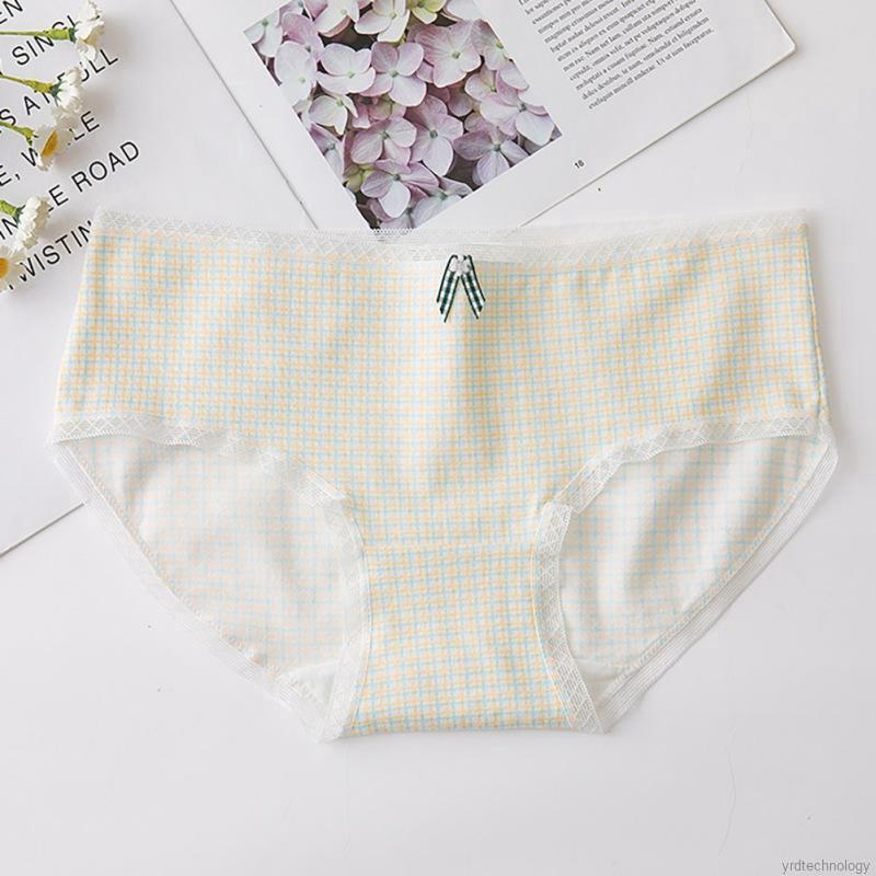 Japanese Style Lace Bowknot Comfortable Mid Waist Seamless Panties | WebRaoVat - webraovat.net.vn