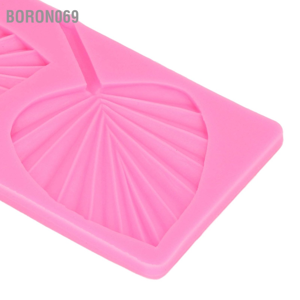 Boron069 Khuôn silicone Quạt hình lá Hình dạng chịu nhiệt nướng miễn phí BPA cho bánh sô cô la mềm