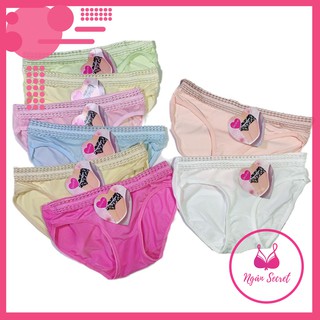 Combo 10 quần lót nữ thun lạnh, co dãn lưng bản lỗ size <60kg