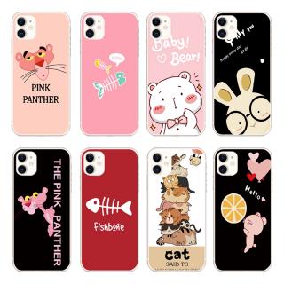 Cartoon Pink Leopard Back Cover compatible for iphone 12 Pro Max 5G/i12 Mini/SE 2020/compatible for iphone 4 4S 4G Soft TPU Case Shockproof