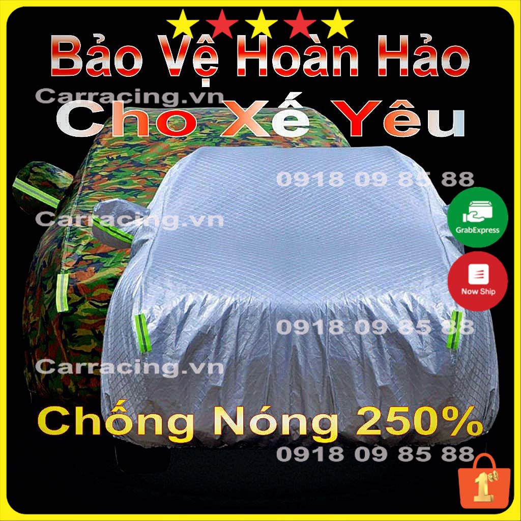 Bạt phủ xe ô tô CARRACING LA02 Bạt Phủ Ô TÔ Tăng 250% Che nóng ⛈️ mưa ⛈️ xước ⛈️ Xe Hơi 4 chỗ , 5 Chỗ , 7 chỗ , Bán Tải