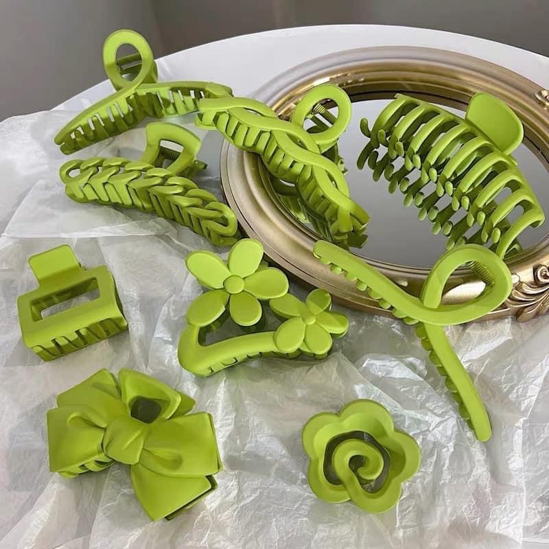 SÉT 9 KẸP NGOẠM TÓC MÀU XANH BƠ