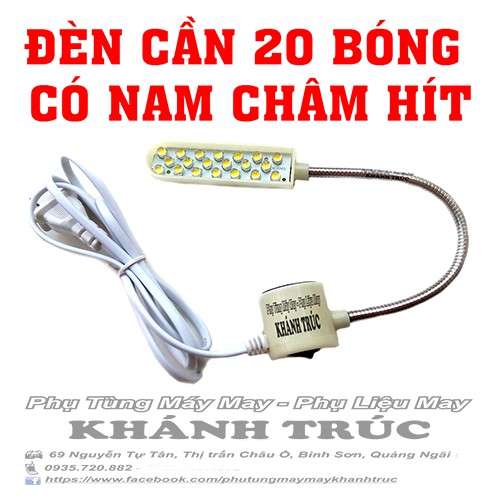 Đèn cần 20 bóng dùng nam châm hít dùng cho máy may công nghiệp hoặc gia đình