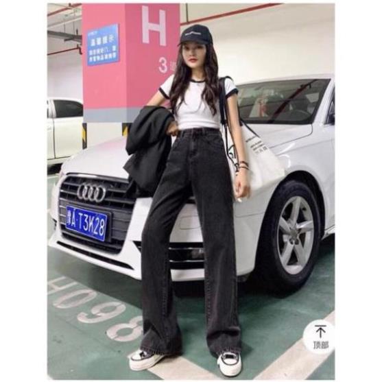 quần jean nữ màu đen dáng xuông màu đen hot nhất 2022 jeanTH | BigBuy360 - bigbuy360.vn
