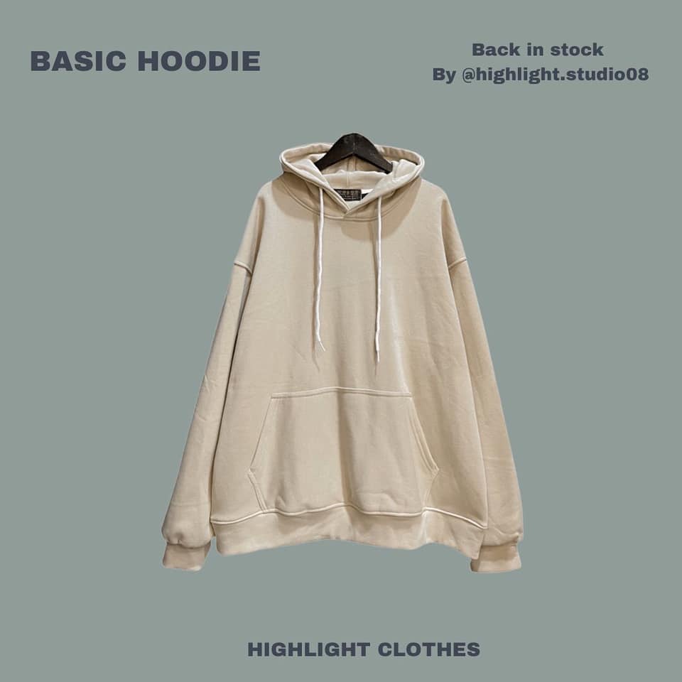 ÁO HOODIE NỈ TRƠN NHIỀU MÀU FORM RỘNG UNISEX NAM NỮ