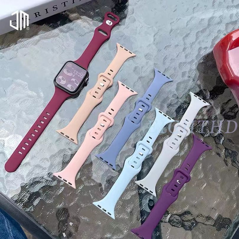 Dây Đeo Bằng Silicone Thoáng Khí Cho Đồng Hồ Thông Minh Series 7 6 SE 5 4 3 2 1 41mm 45mm 44mm 42mm 40mm 38mm