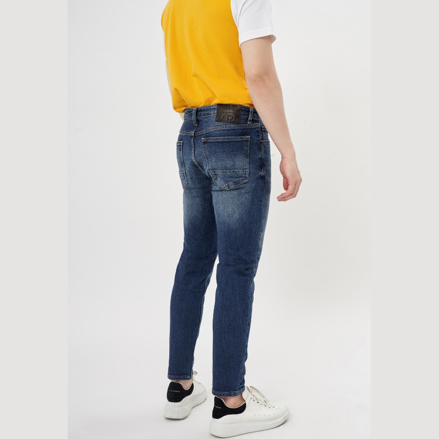 Quần jean dài MRC Slim fit nam cao cấp xanh denim chất cotton cao cấp ôm vừa vặn tôn dáng trẻ trung