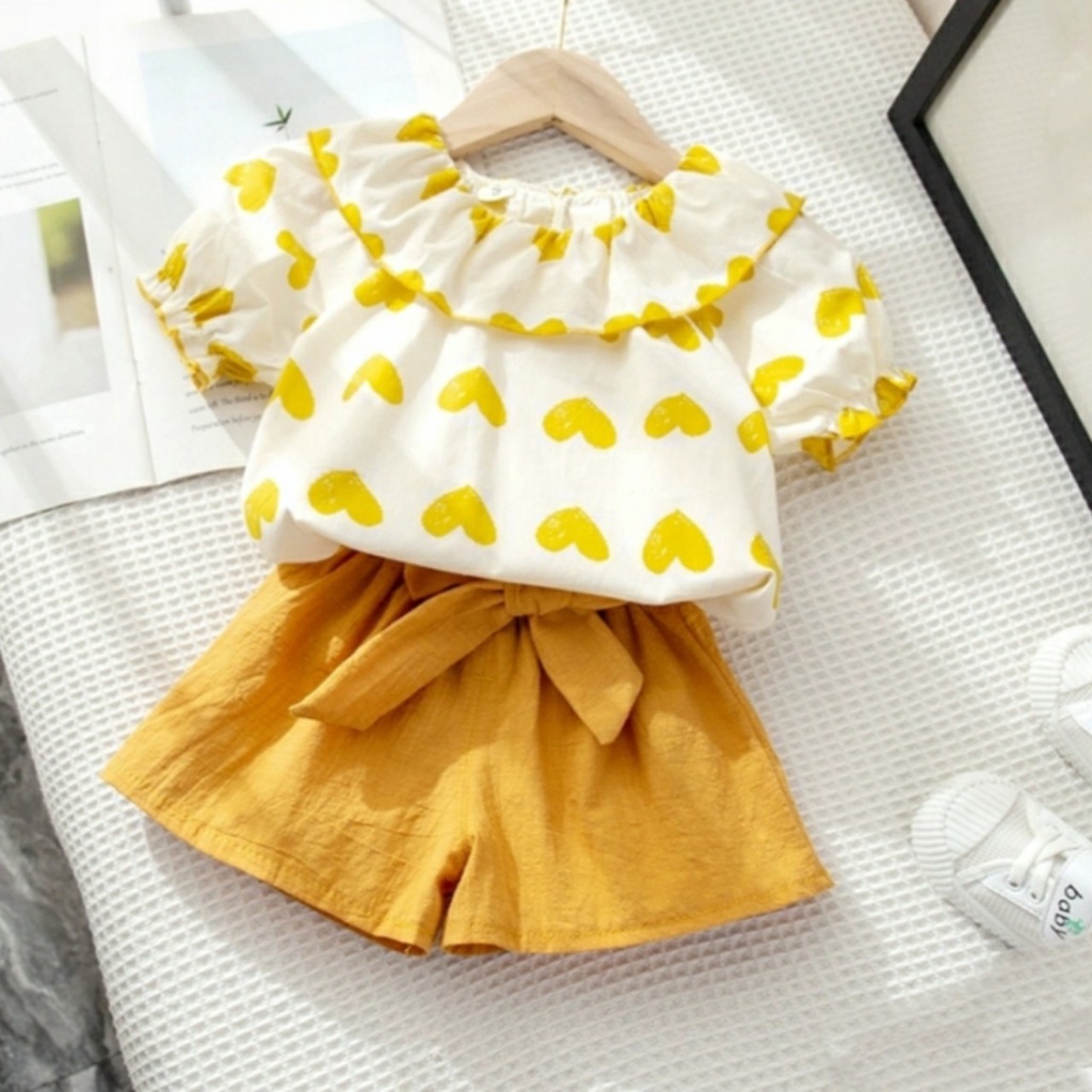 Bộ đồ đũi chun ngực bé gái 8-20kg