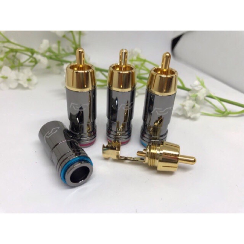 dây tín hiệu audio hoa sen rca av mạ bạc cao cấp. BÁO GIÁ 1 DÂY GỒM 2 RẮC