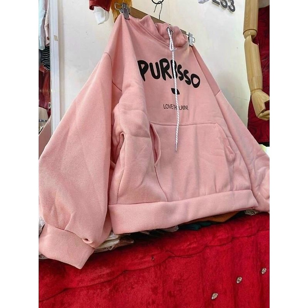 HẾT HÀNG Áo hoodie nữ form rộng dày giá rẻ cute có mũ - áo khoác nỉ hoodie PURBSSO UNISEX freesize Mianhee4teen KNN36 | BigBuy360 - bigbuy360.vn