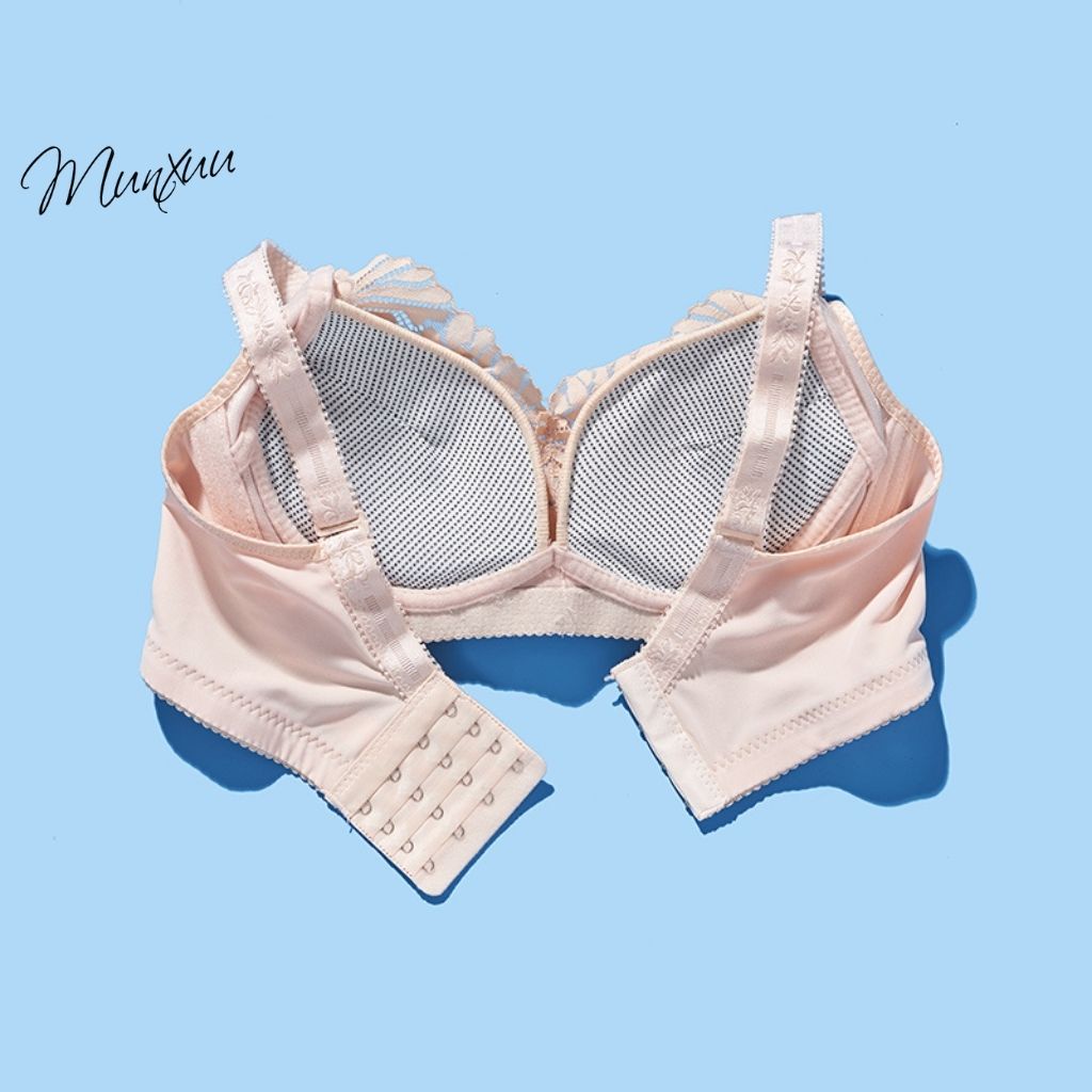 Áo lót nữ phối ren sexy Munxuu không gọng đệm dày vừa nâng ngực và đình hình tạo khe tự nhiên - AV35