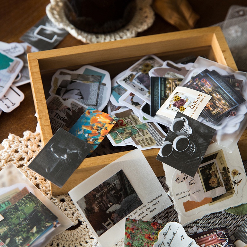 STI53 Bộ 40 nhãn dán Take a ride to Berlin  trang trí sổ tay DIY