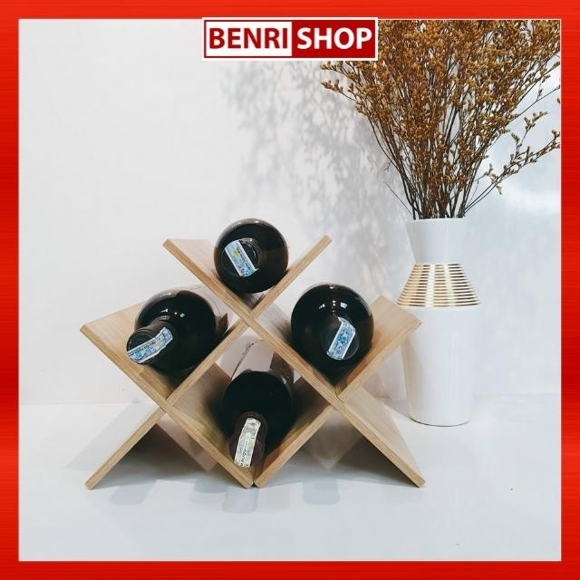 Giá để rượu vang bằng gỗ đẹp BENRI SHOP KRU