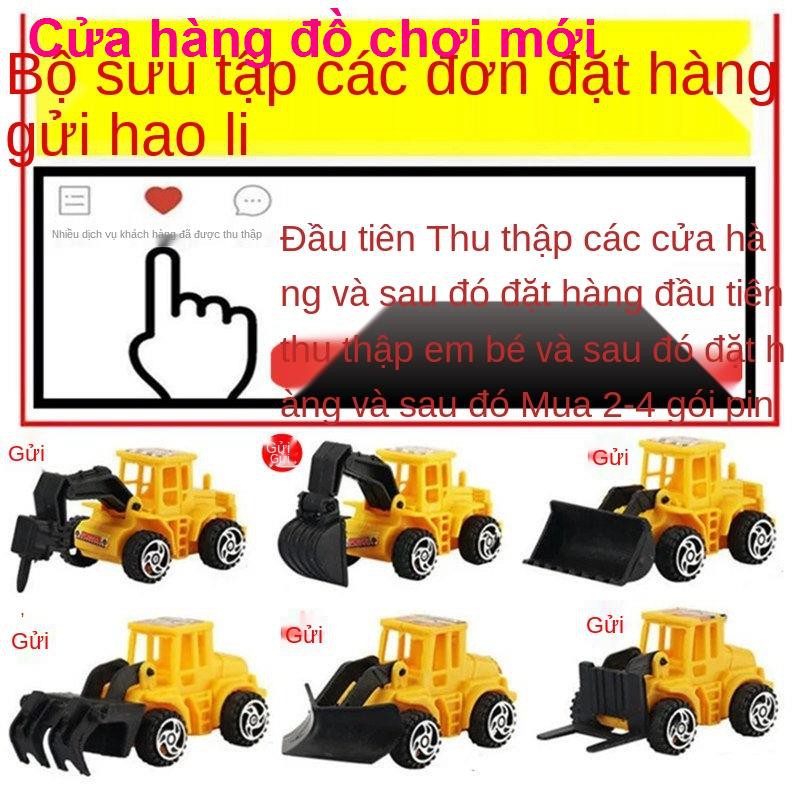 [miễn phí 6 xe kỹ thuật] máy xúc điều khiển từ xa hợp kim cho trẻ em đồ chơi ô tô cậu bé