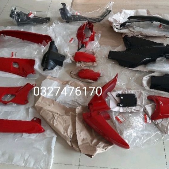 Bộ nhựa dàn dàn áo xe WAVE thái 110 đỏ đen zin honda
