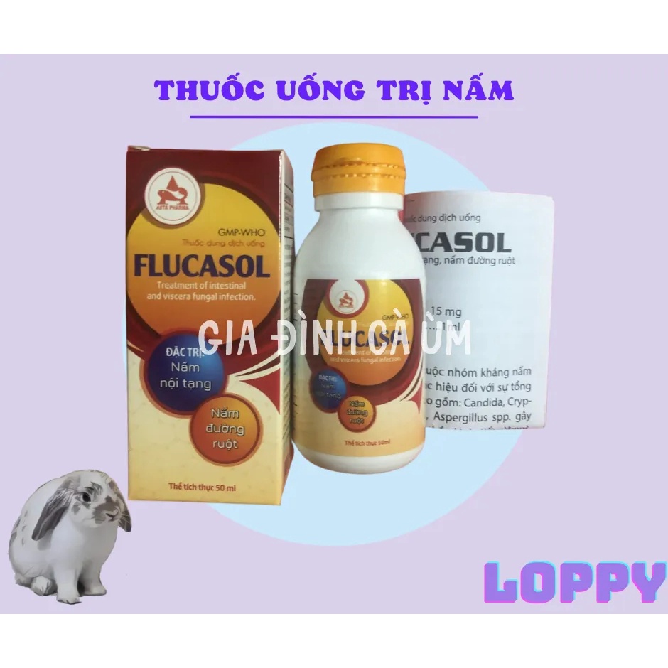 UỐNG/ BÔI NẤM Flucasol/ Ketomycine dành cho thỏ/ chó mèo/ sóc/ chuột