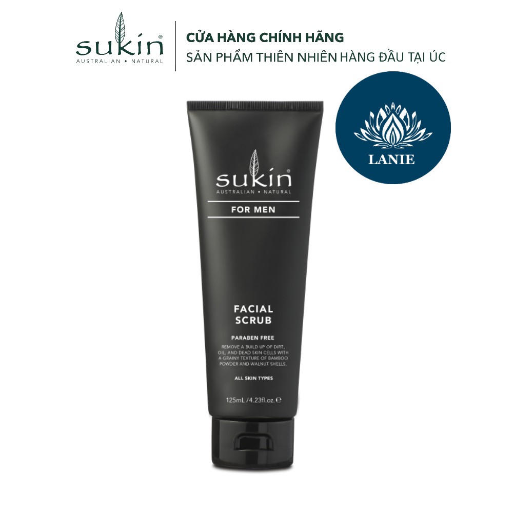 [CHUẨN ÚC] Kem tẩy tế bào chết dành cho nam Sukin For Men Facial Scrub 125ml