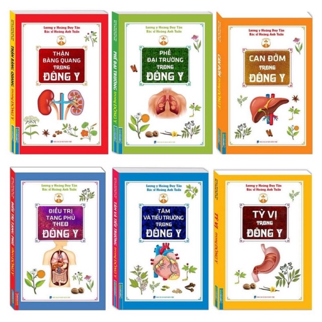 Sách - Combo Đông Y 6 cuốn ( Thận bàng quang,Phế đại trường,Can đởm,Tỳ vị,Tâm và tiểu trường,Điều trị tạng phủ)