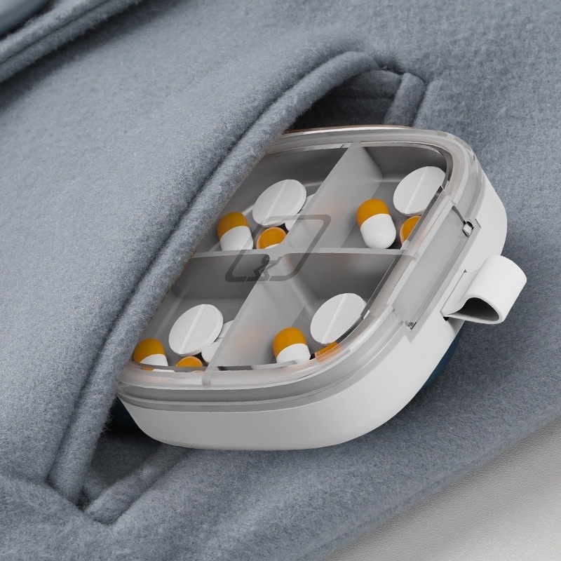 Hộp Đựng Thuốc 4 / 6 Ngăn Mini Chống Bụi Ốp