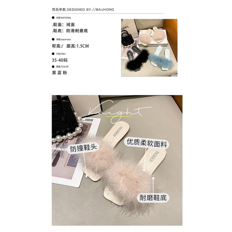 Dép Lông Xù Xinh Xắn Thời Trang Cho Nữ