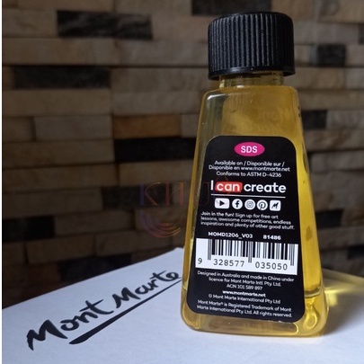 DẦU LANH PHA MÀU SƠN DẦU/ DẦU LANH TINH LUYỆN 125ML MONT MARTE / Dung môi hỗ trợ vẽ sơn dầu