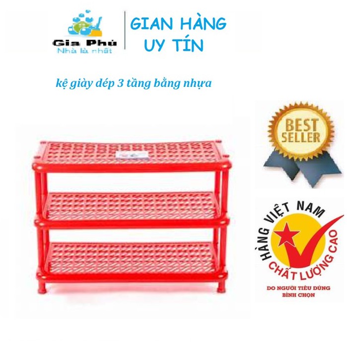 ( KỆ GIÀY 3 TẦNG ) Kệ giày dép PLASTIC VIỆT NAM 3 tầng dành cho bạn