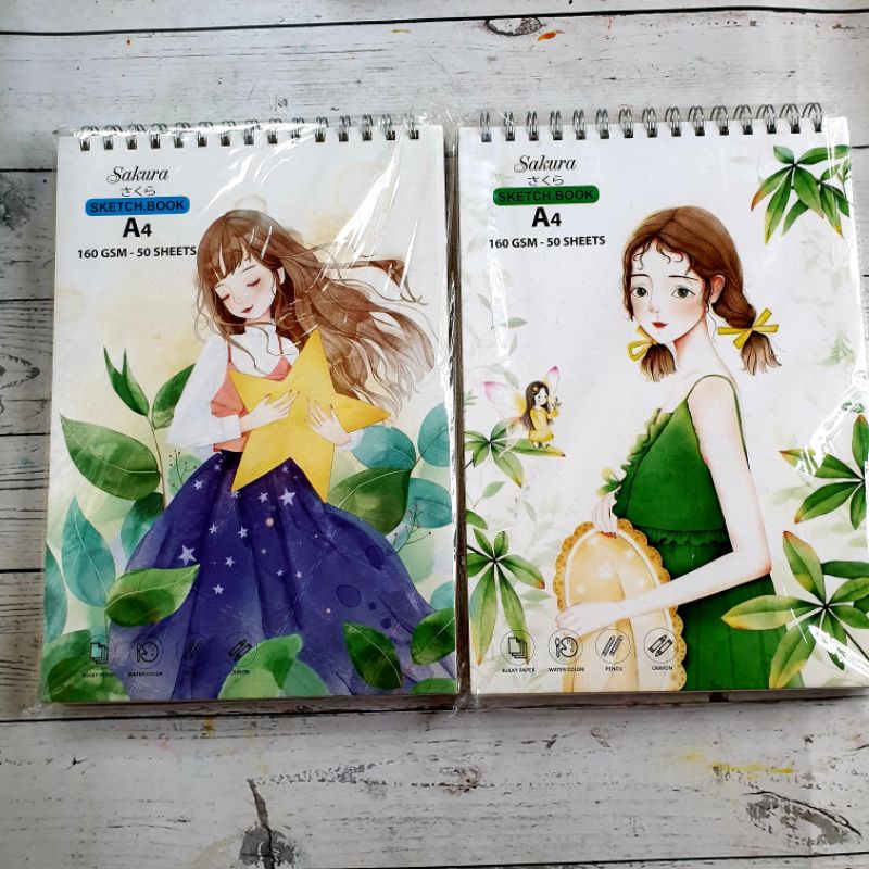 Sổ vẽ a4, sketch book loại đẹp có thể làm vở vẽ học sinh